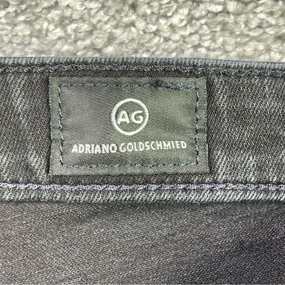 Ag Adriano Goldschmied Jeans Women's 28 Black Super Skinny Ankle Low Rise Ripped - Picture 5 of 13